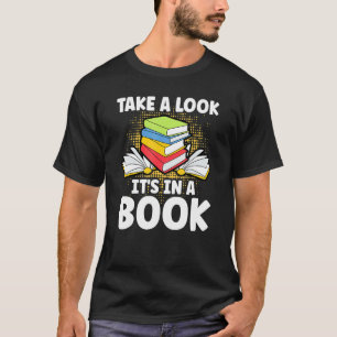 Camiseta Dê Uma Olhada Em Um Livro Lendo Vintage Retro Ra
