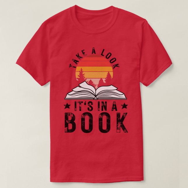 Camiseta Dê uma olhada no Livro 6 (Frente do Design)
