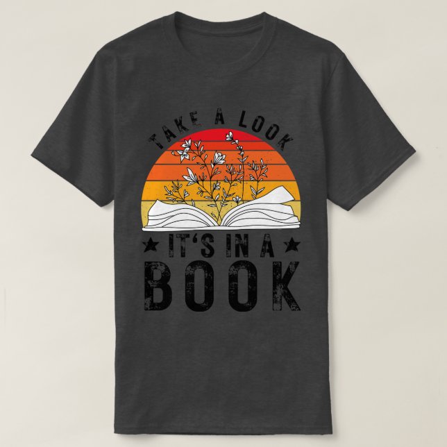 Camiseta Dê uma olhada no Livro 7 (Frente do Design)