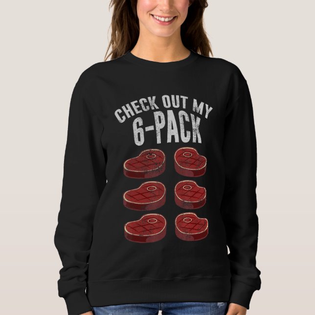 Camiseta Dê Uma Olhada No Meu Bife De Seis Pack (Frente)
