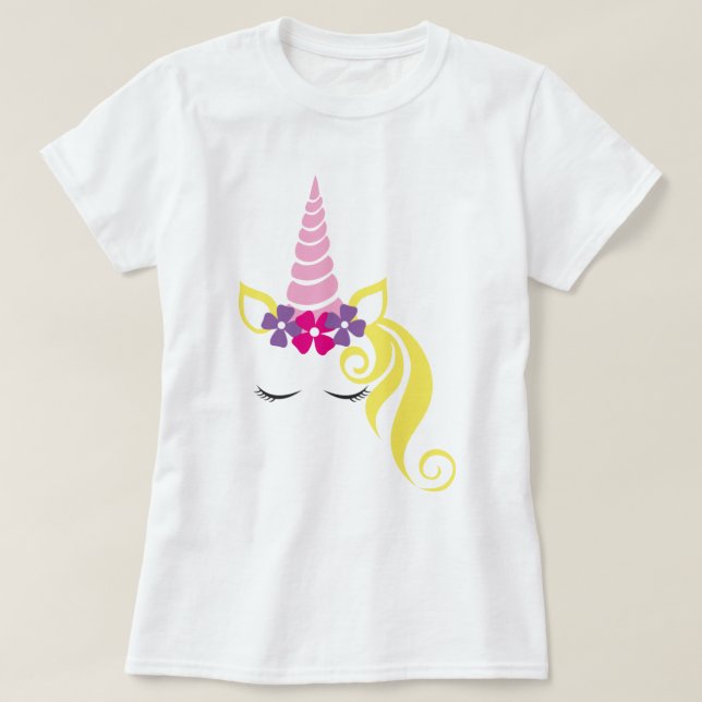 Camiseta de Unicórnio Bonito (Frente do Design)