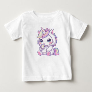 Camiseta de unicórnio chibi fofo