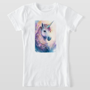 Camiseta de Unicórnio Fantasia de Menina