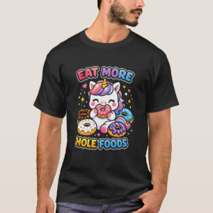 Camiseta de Unicórnio Kawaii de Donut Engraçado An