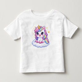 Camiseta de Unicórnio Personalizada Fofa para Cria