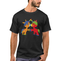 Camiseta de Unicórnios LGBTQIA de Desenho Animado