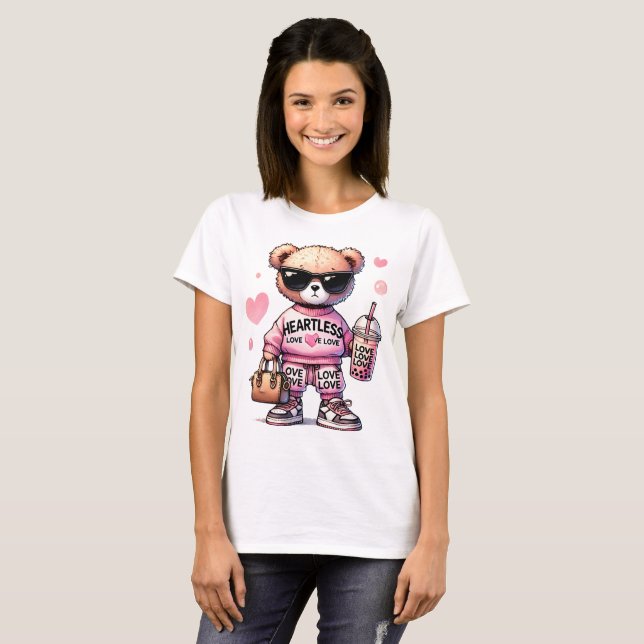 Camiseta de Urso das Mulheres Bonitas (Frente Completa)