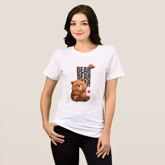 Camiseta de Urso Fofo Abraço de Urso – Urso de Pel (Frente Completa)