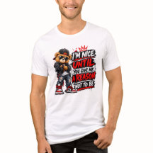 Camiseta de Urso Teddy com Citação Sarcástica de M