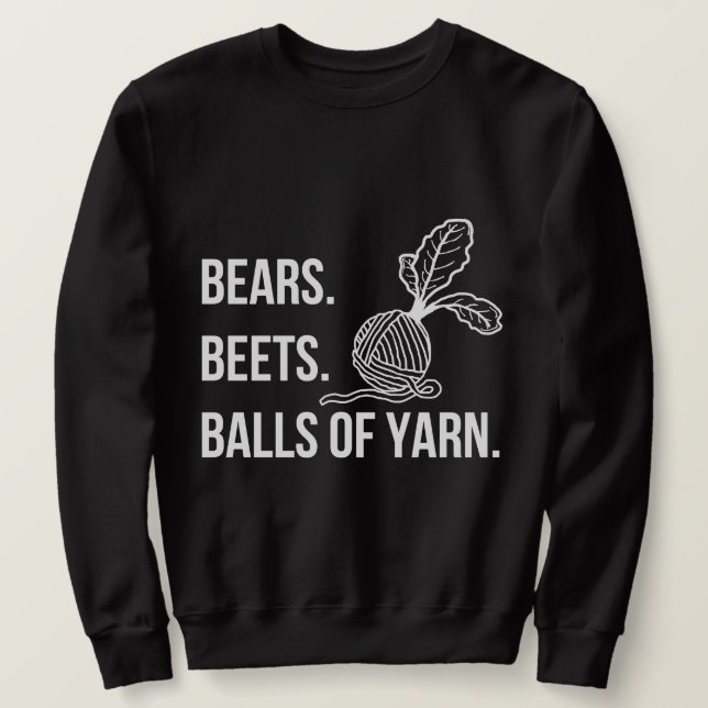 Camiseta de ursos Bolas de Yarn - Camisola básica  (Frente do Design)