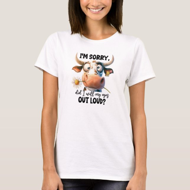 Camiseta de vaca engraçada (Frente)