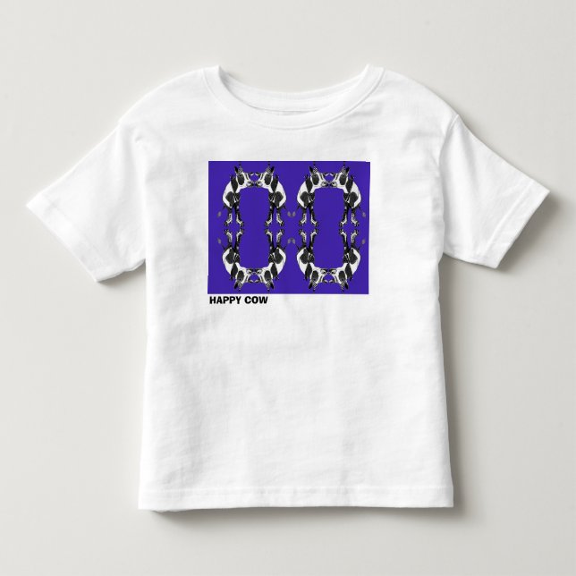 camiseta de vaca feliz para crianças  (Frente)