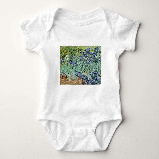 Camiseta De Van Gogh vida ainda: Vaso com íris (Frente)