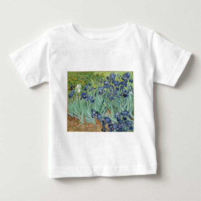 Camiseta De Van Gogh vida ainda: Vaso com íris (Frente)