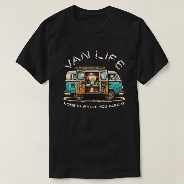 Camiseta de Van Life Campervan (Frente do Design)