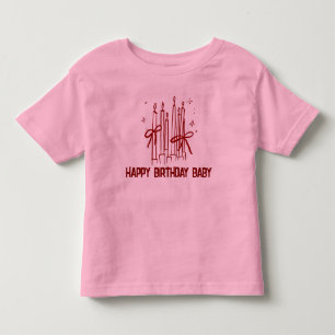 Camiseta de Vela de Aniversário Fofa para Crianças
