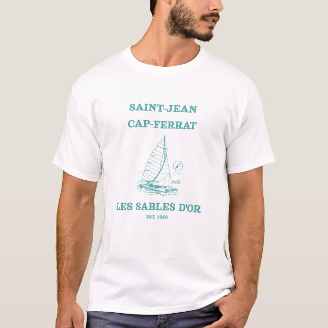 Camiseta de Vela Exclusiva de Saint-Jean-Cap-Ferra (Frente)