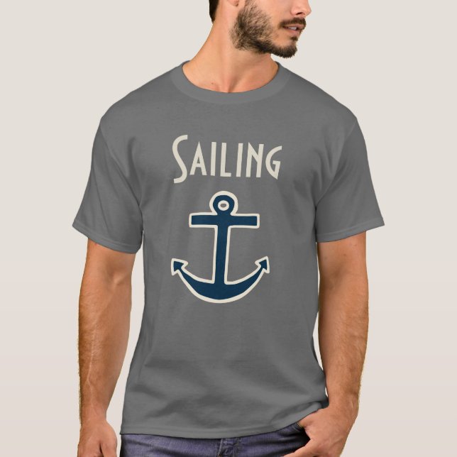 Camiseta de Velas Âncora Náutica (Frente)