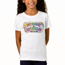 Camiseta de Verão com Design de Menina Pequena Fof