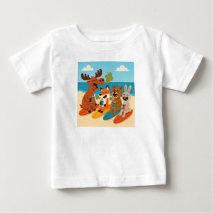 Camiseta de Verão de Amigos Bobos do Surf & Burp C