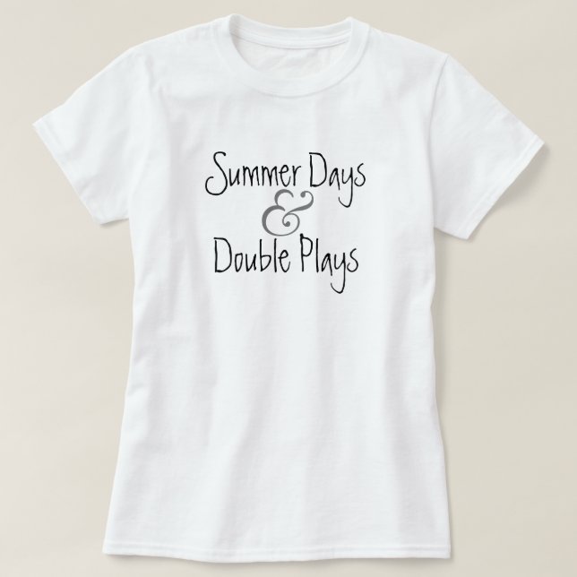 Camiseta de Verão e Beisebol (Frente do Design)
