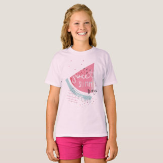 Camiseta de Verão Feminina Gráfica de Melancia Fof