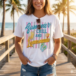 Camiseta de verão gelado e limonada