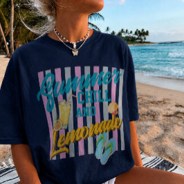 Camiseta de verão gelado e limonada