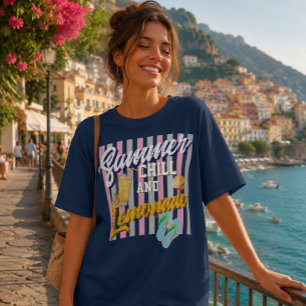 Camiseta de verão gelado e limonada