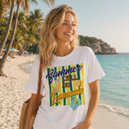 Camiseta de verão gelado e limonada