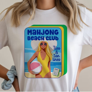 Camiseta de Verão Mahjong Beach Club