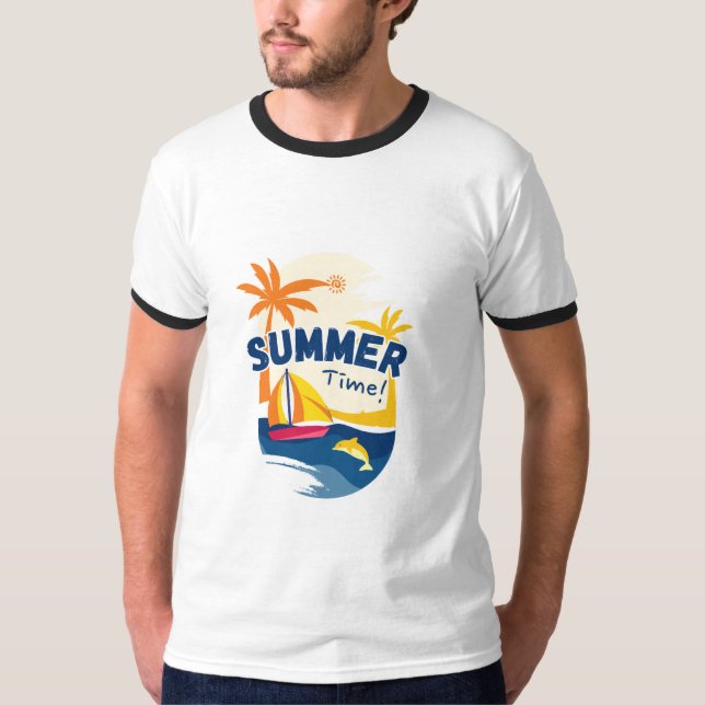 Camiseta de Verão na Moda para Homens  (Frente)