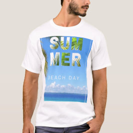 Camiseta de Verão na Praia | Camisa de Férias Trop