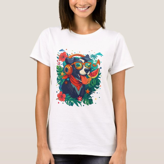 Camiseta de Verão Tropical (Frente)