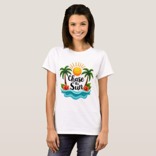 Camiseta de verão tropical de desenho animado 'Per