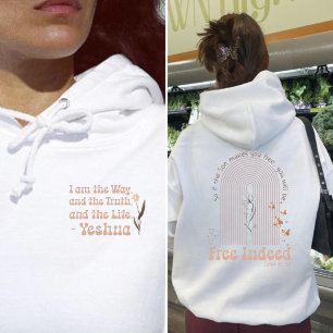 Camiseta De verdade livre em Jesus boho arco-íris floral cr