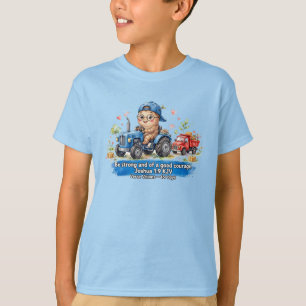 Camiseta de Versículo Bíblico KJV para Meninos Cri