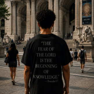 Camiseta de versículo bíblico Provérbios 1:7