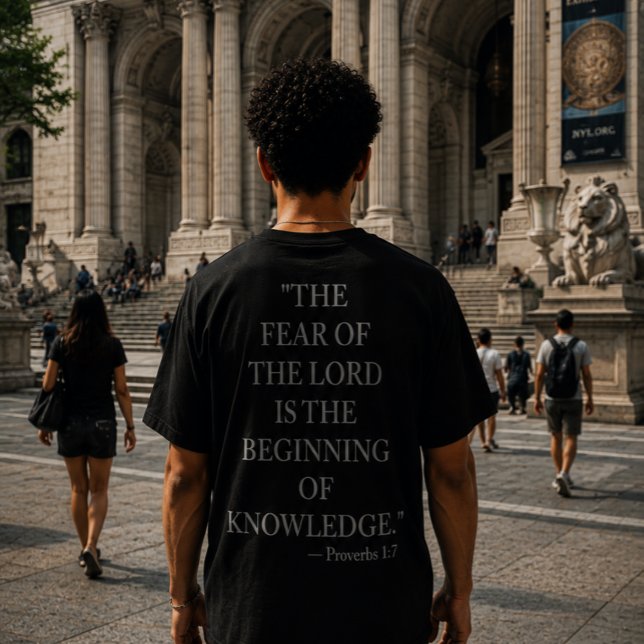 Camiseta de versículo bíblico Provérbios 1:7 (Criador carregado)