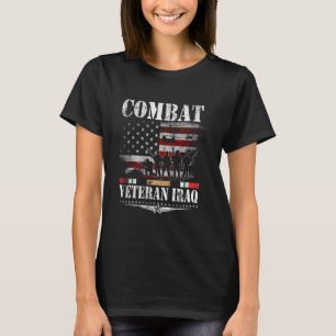 Camiseta de Veterano de Combate Iraque Bandeira de