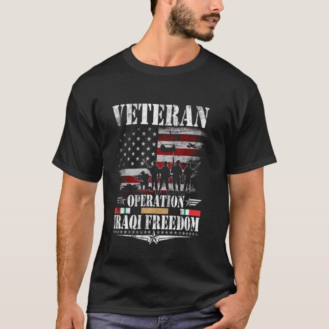 Camiseta de Veterano do Iraque Guerra do Iraque Op (Frente)