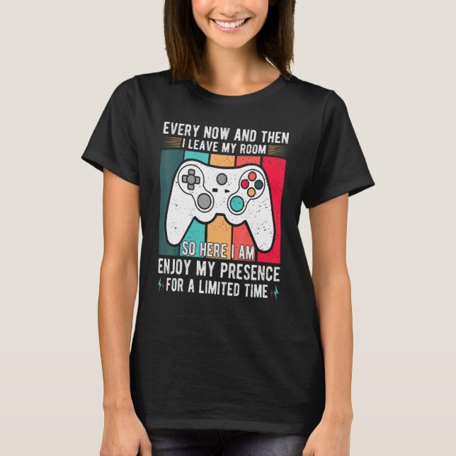 Camiseta de vez em quando eu deixo meu quarto  jogos 4 (Frente)