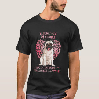 Camiseta De vez em quando vida de dono de cachorro pug bran