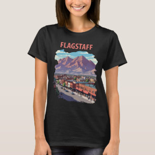 Camiseta de viagem da rua histórica Flagstaff Peak