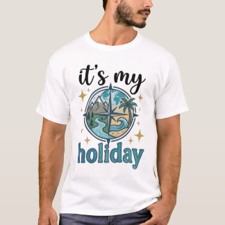 Camiseta de Viagem de Aventura Retro 'É Meu Feriad