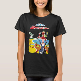 Camiseta de Viagem Jamaica Beach Sun Retro