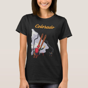 Camiseta de Viagem Retro Colorado Ski Lift Inverno