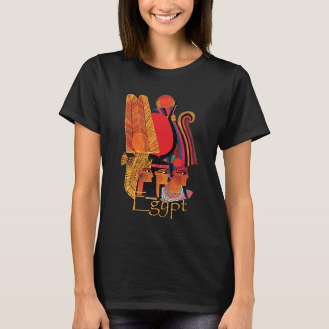 Camiseta de Viagem Retro de Pássaro Antigo do Egit (Frente)