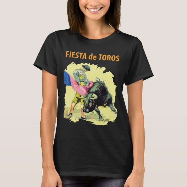 Camiseta de Viagem Retro Fiesta de Toros Espanha (Frente)