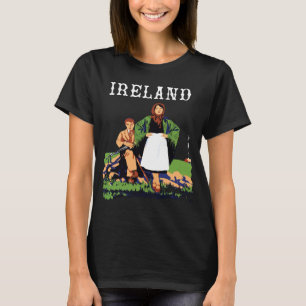 Camiseta de Viagem Retro Irlanda Juventude Verde